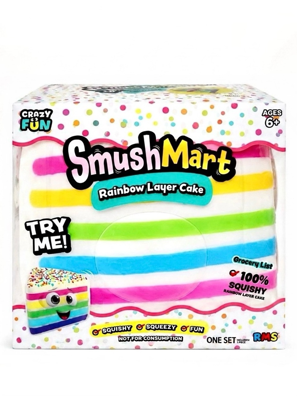 New Jumbo RMS SmushMart Rainbow Layer Cake
